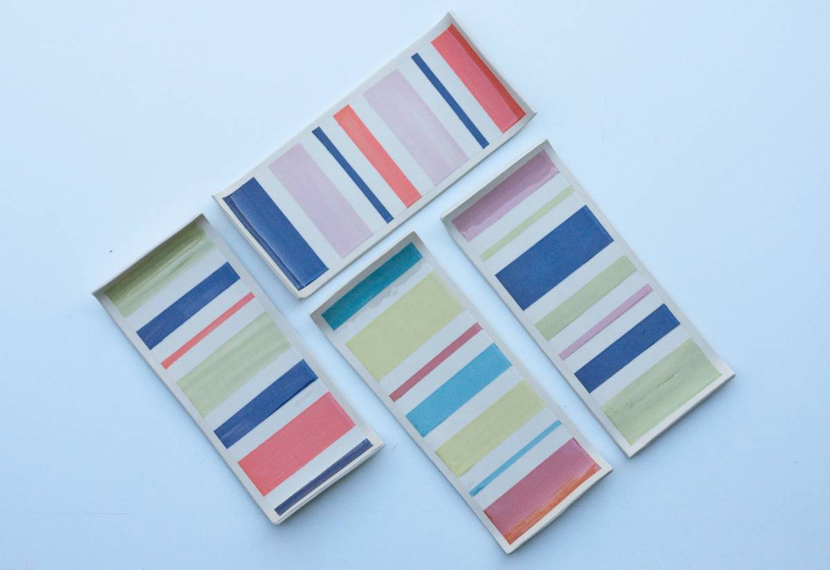 Striped Sushi plates